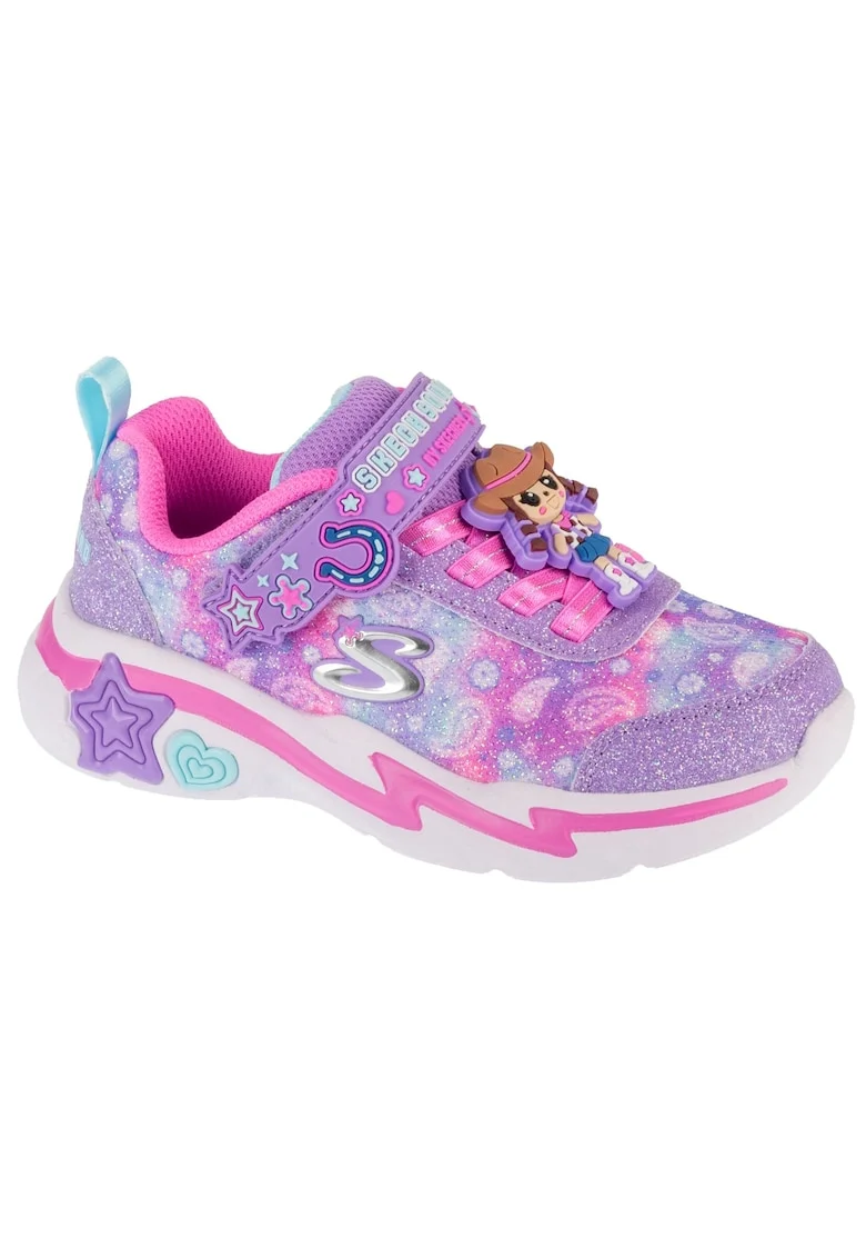 Pantofi sport,  Snuggle Sneaks - Skech Squad 302214L-LVMT, Roz, Roz