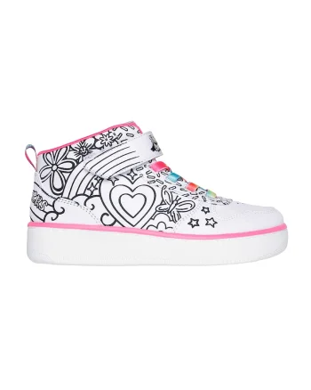Pantofi sport mid-cut cu model Sport Court 92, Alb/Negru/Roz
