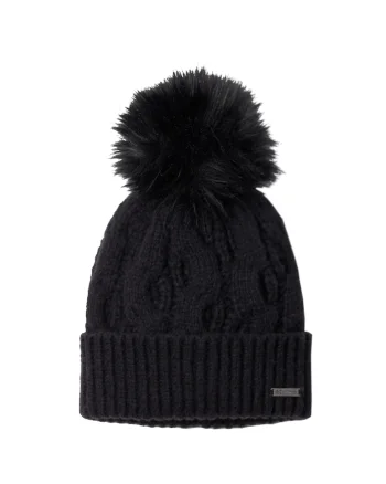 Caciula dama,  Boundless Days Cable Knit Pom Beanie 2092641, Negru