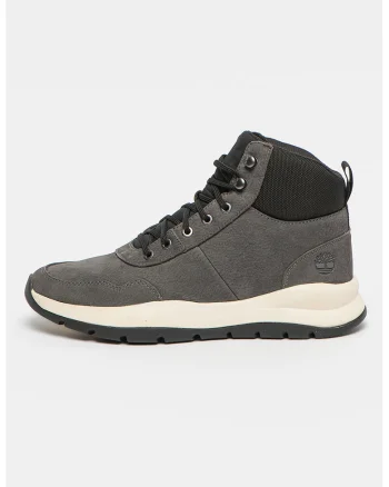 Pantofi sport inalti de piele nabuc Boroughs, Gri