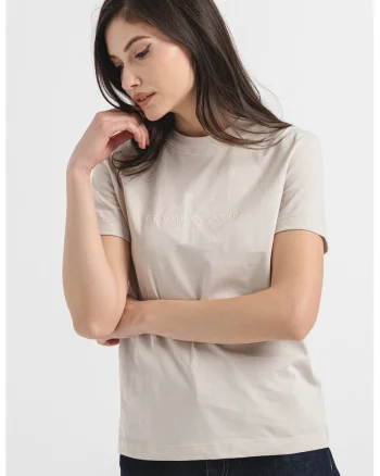 Tricou din bumbac cu imprimeu logo, Gri deschis