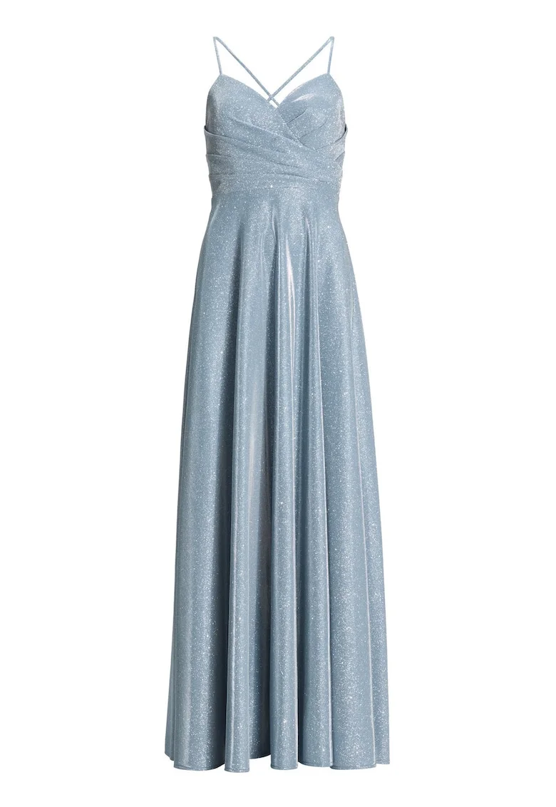 Rochie de seara,  fermoar, albastru deschis, poliester