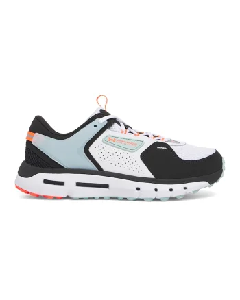 Pantofi sport cu insertii de piele Summit Trek, Alb/Negru