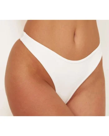Slip tanga de baie dama, alb lm060