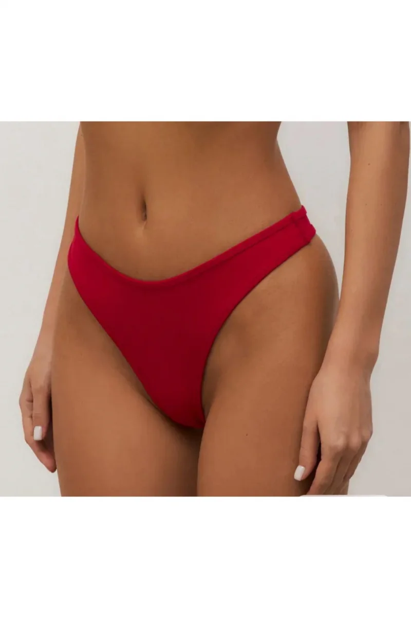 Slip tanga de baie dama, rosu lm060