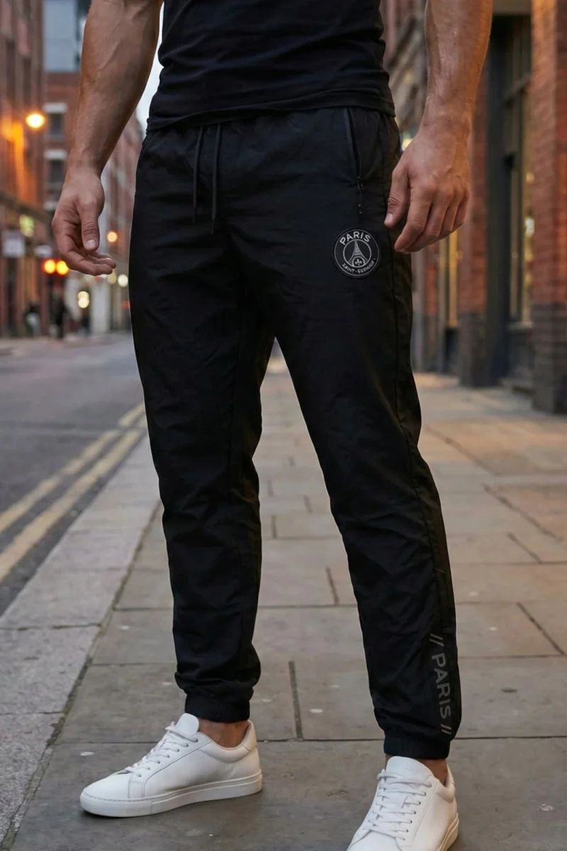 Pantaloni fas Jogger Sport Negru Model Paris  Buzunare  Fermoar 7795