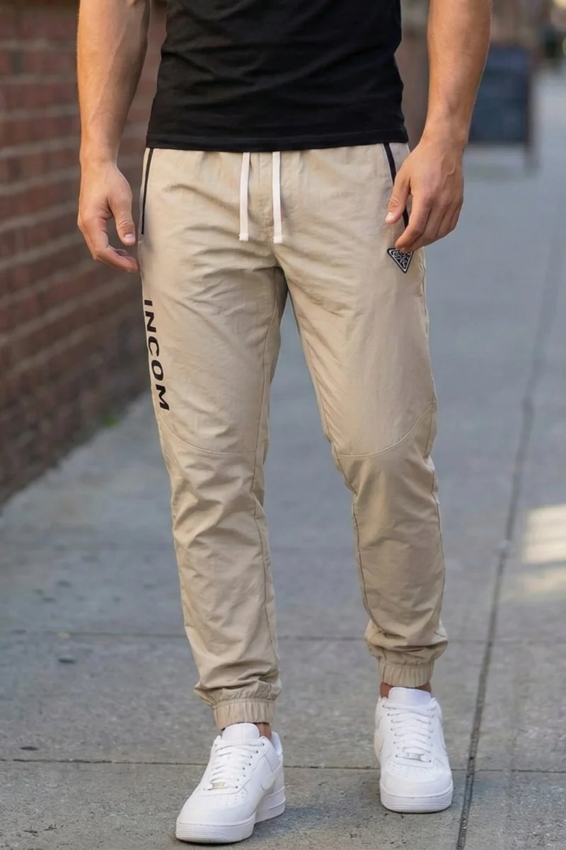 Pantaloni fas Trening Jogger Bej  Buzunare  Fermoar 7797