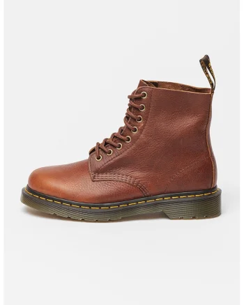 Ghete unisex de piele cu sireturi 1460 Pascal, Caramel