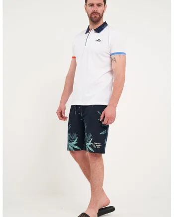 Bermude sport cu talie ajustabila, Albastru ultramarin/Verde deschis
