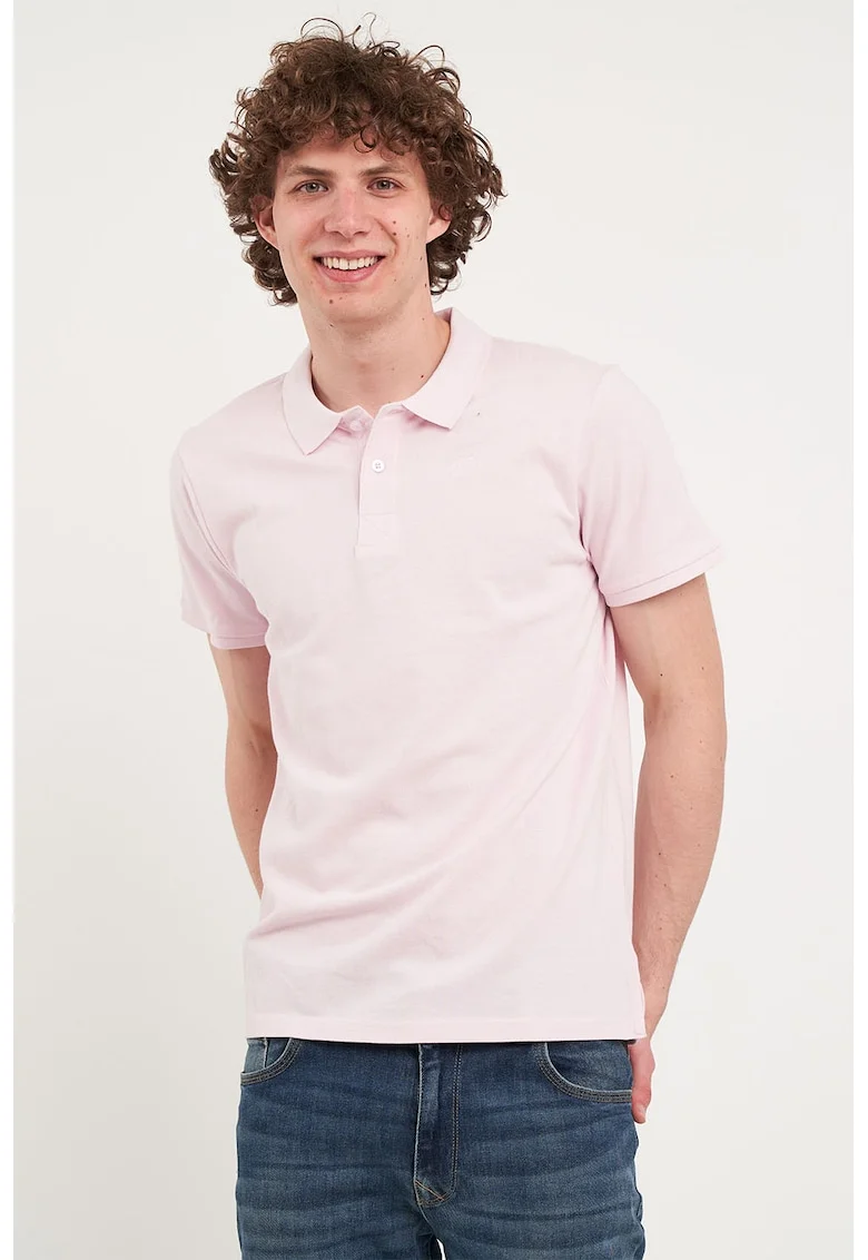 Tricou polo de bumbac din pique, Lila