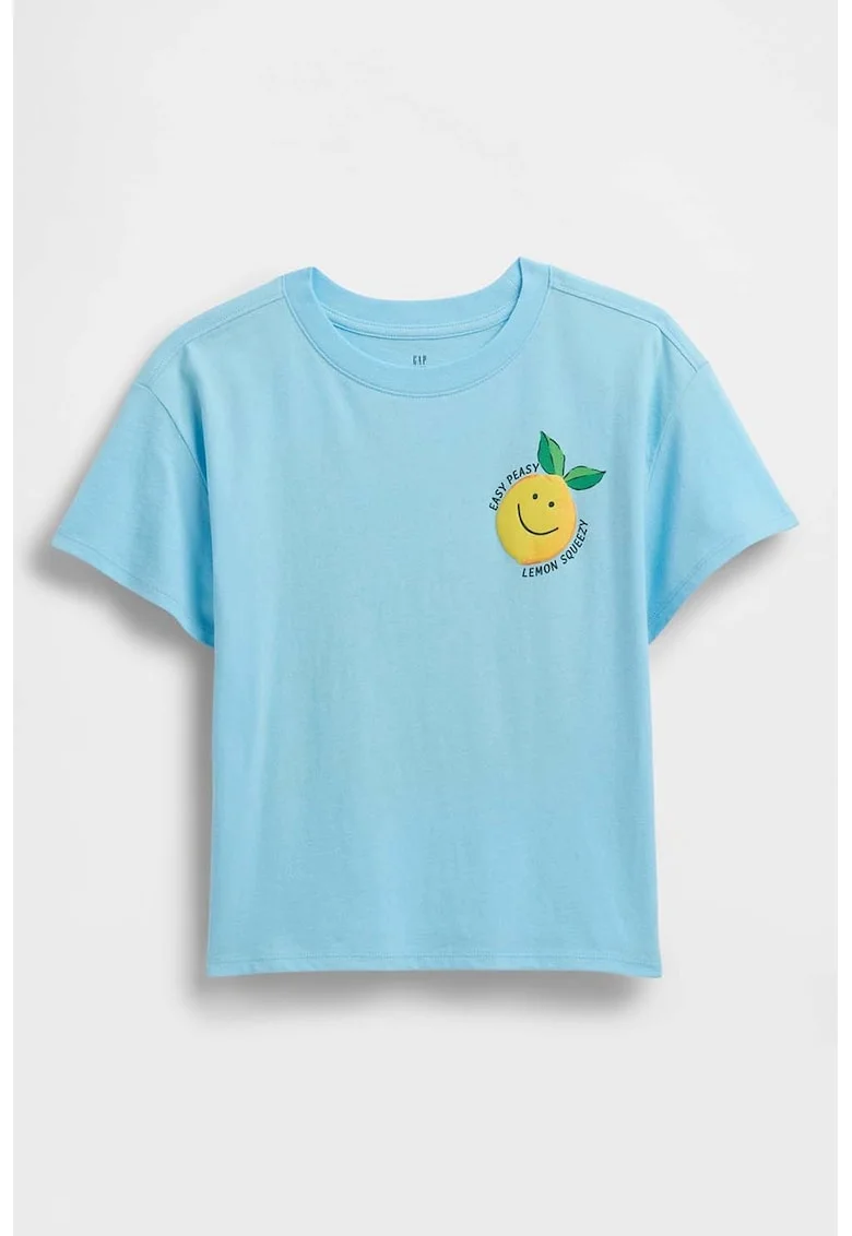 Tricou cu imprimeu cu fructe, Verde/Galben/Albastru