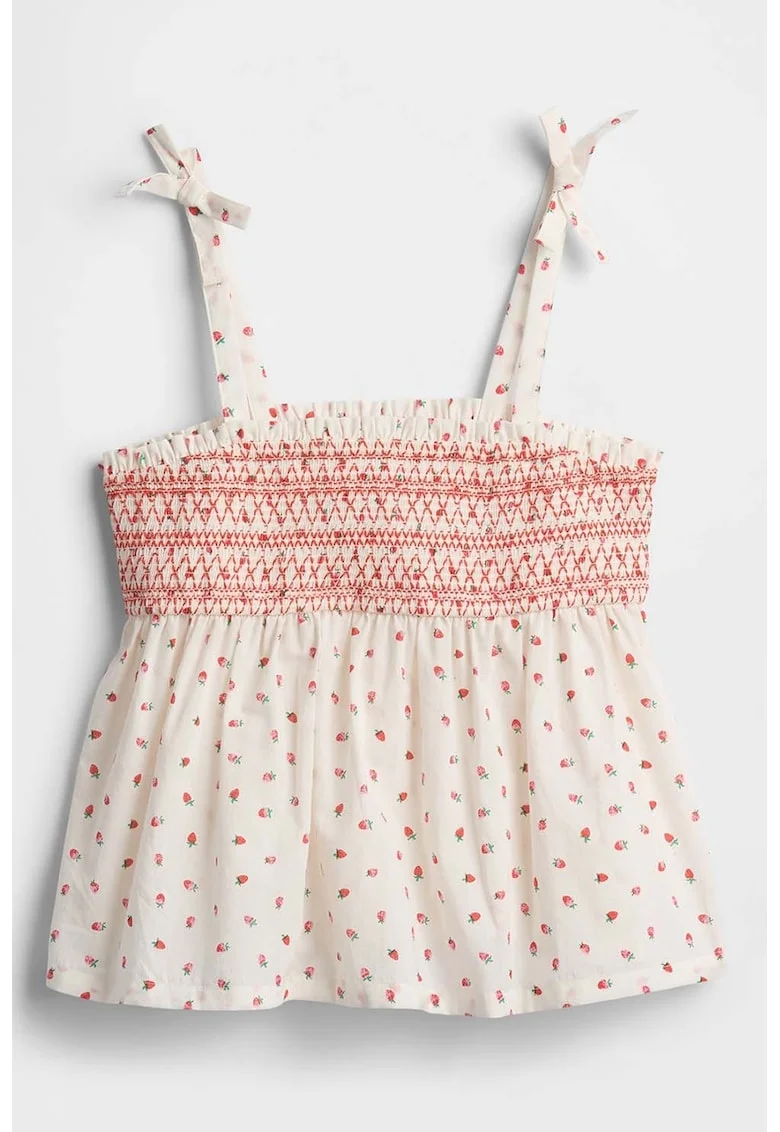 Bluza cu imprimeu cu fructe, Rosu/Verde/Alb murdar