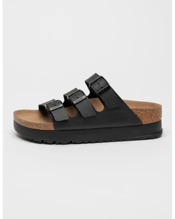 Papuci flatform, Negru/Negru stins