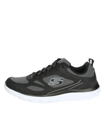 Pantofi barbati  52812BKW negru-gri textil, Gri
