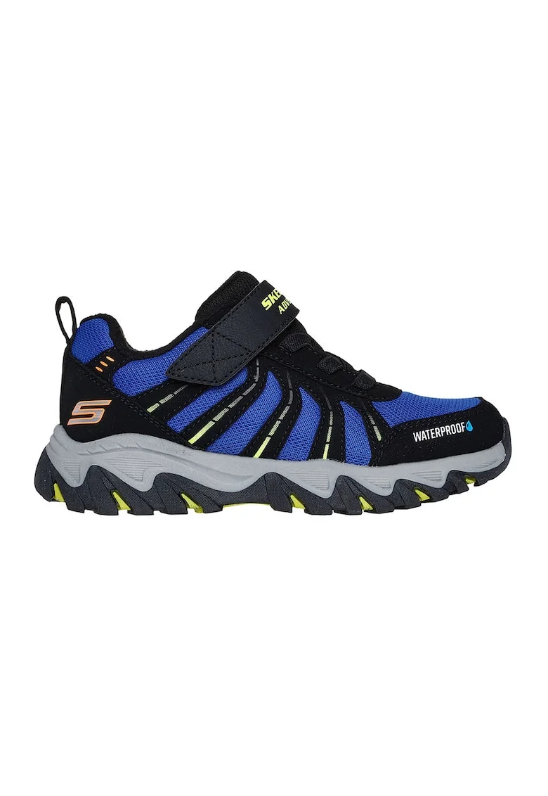 Pantofi sport cu velcro Adventure Waterproof, Negru/Albastru royal