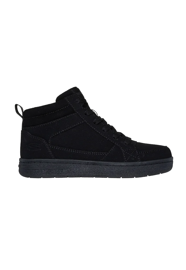 Pantofi sport inalti din piele intoarsa Smooth Street Cozy, Negru