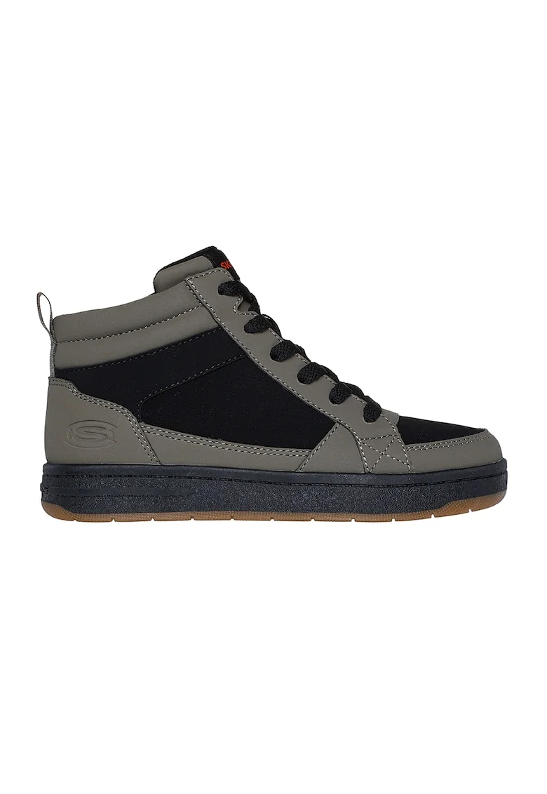 Pantofi sport inalti din piele intoarsa Smooth Street Cozy, Negru/Kaki