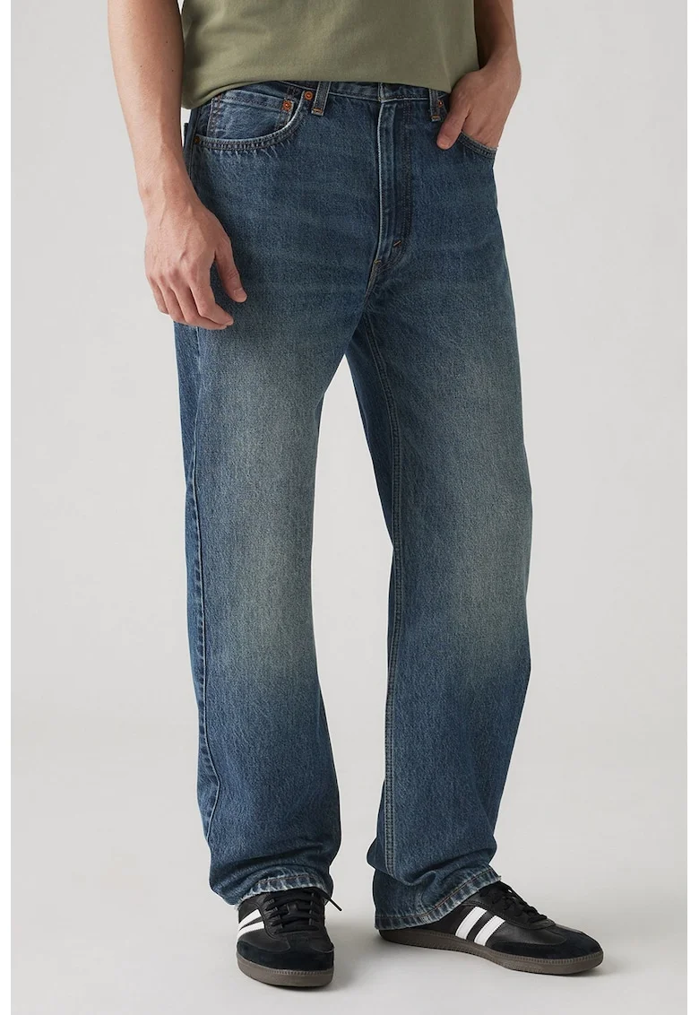 Blugi din denim cu croiala ampla Youth, Albastru inchis