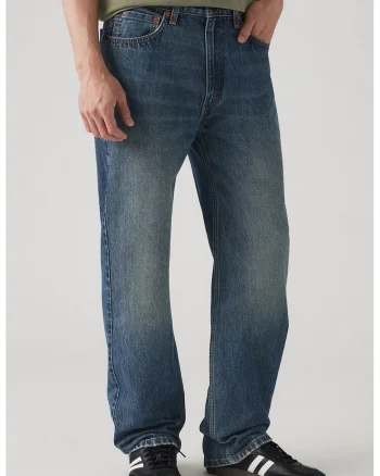 Blugi din denim cu croiala ampla Youth, Albastru inchis