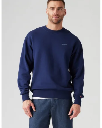 Bluza de trening din amestec de bumbac, Albastru/Bleumarin