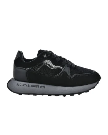 Pantofi sport cu garnituri de piele intoarsa, Negru/Gri antracit