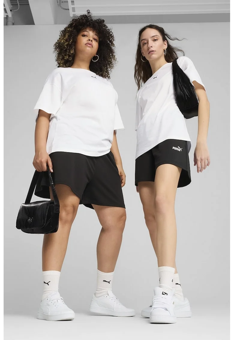Pantaloni scurti cu croiala ampla, Negru