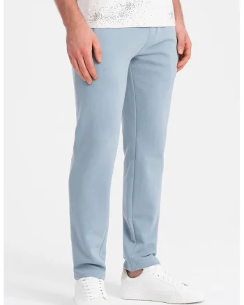 Pantaloni de trening slim fit cu buzunare laterale, Albastru pastel