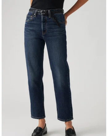 Blugi crop cu croiala dreapta 501®, Bleumarin