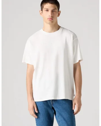 Tricou de bumbac cu logo Vintage, Alb murdar