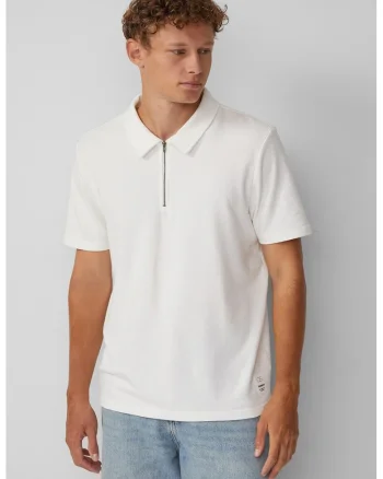 Tricou polo regular fit din bumbac, Alb