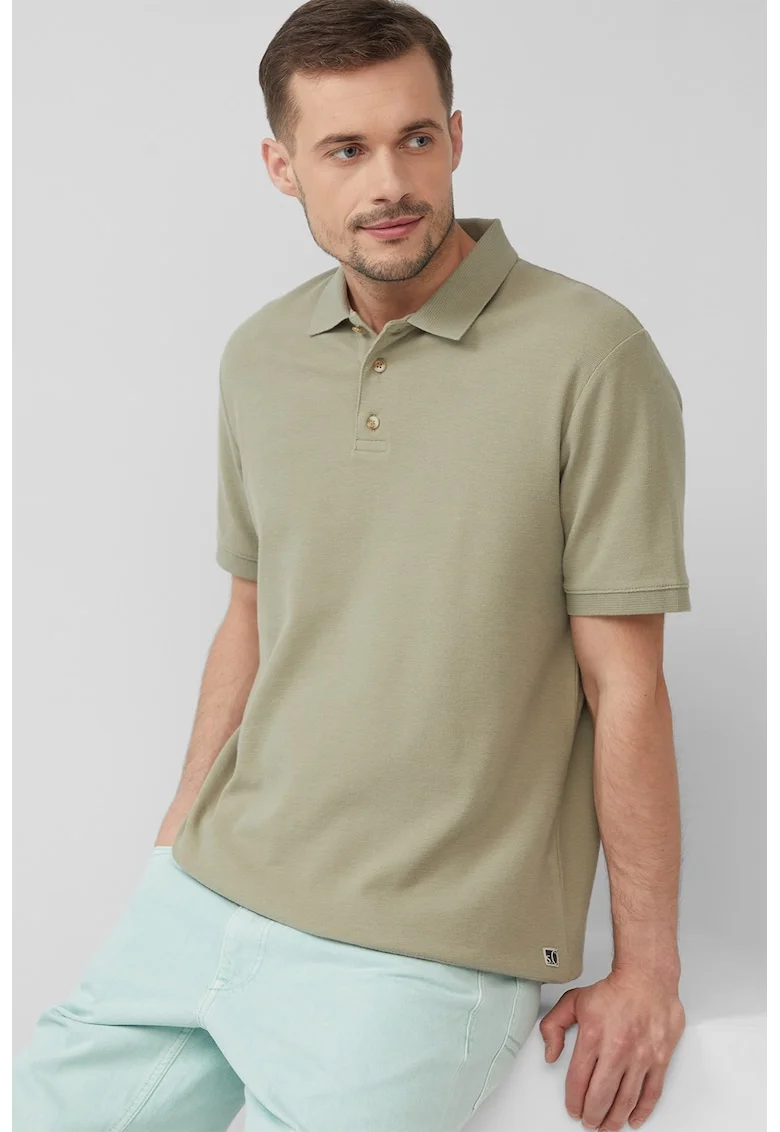 Tricou polo cu model uni, Kaki