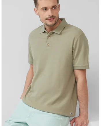 Tricou polo cu model uni, Kaki
