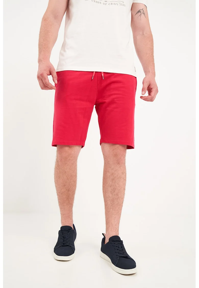 Pantaloni scurti cu snur in talie, Coral