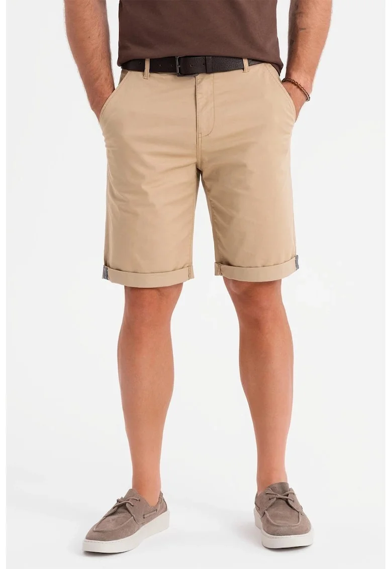 Pantaloni regular fit cu buzunare, Bej