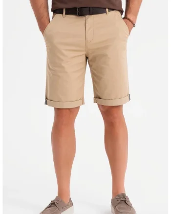 Pantaloni regular fit cu buzunare, Bej