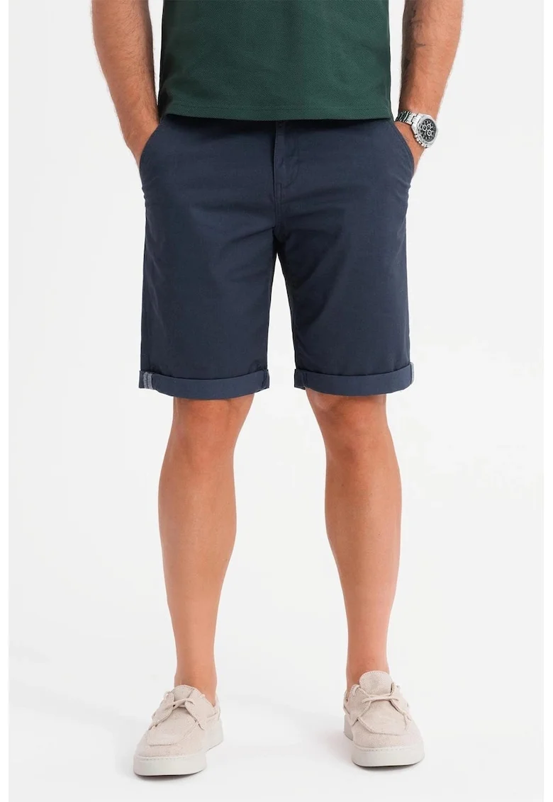 Pantaloni regular fit cu buzunare, Bleumarin