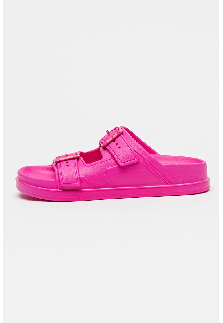 Papuci din material sintetic cu catarama ajustabila Eva, Fucsia