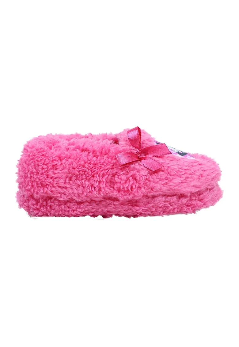 Papuci de casa cu aplicatie Minnie Mouse, Fucsia