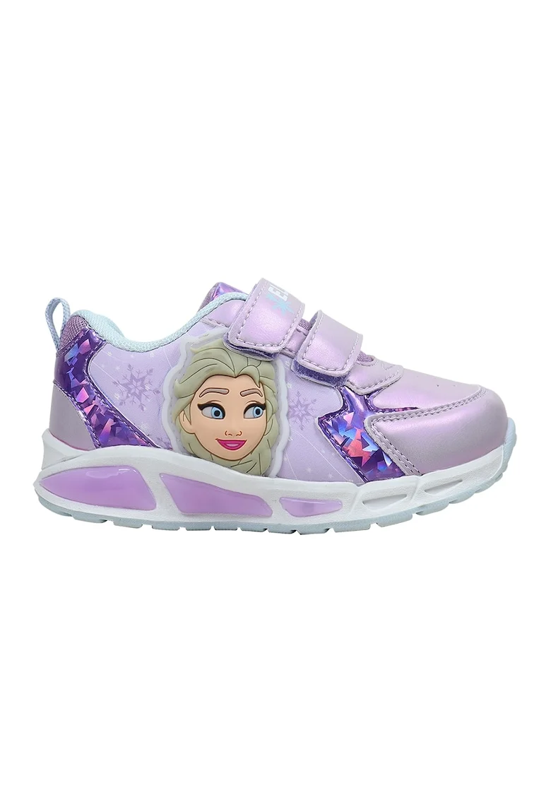 Pantofi sport cu velcro si Disney, Lila/Ametist