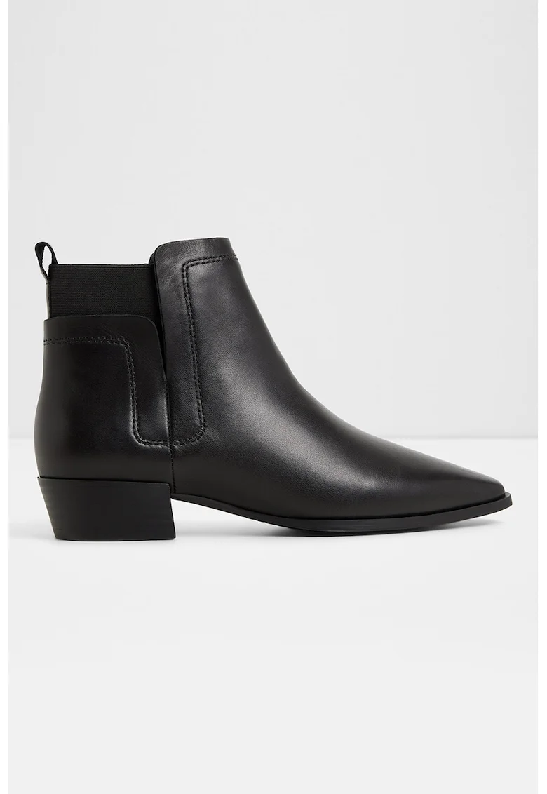 Botine din piele Raneldar, Negru