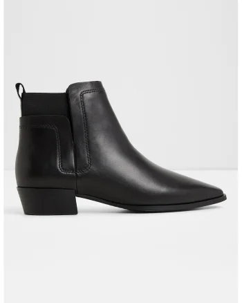 Botine din piele Raneldar, Negru