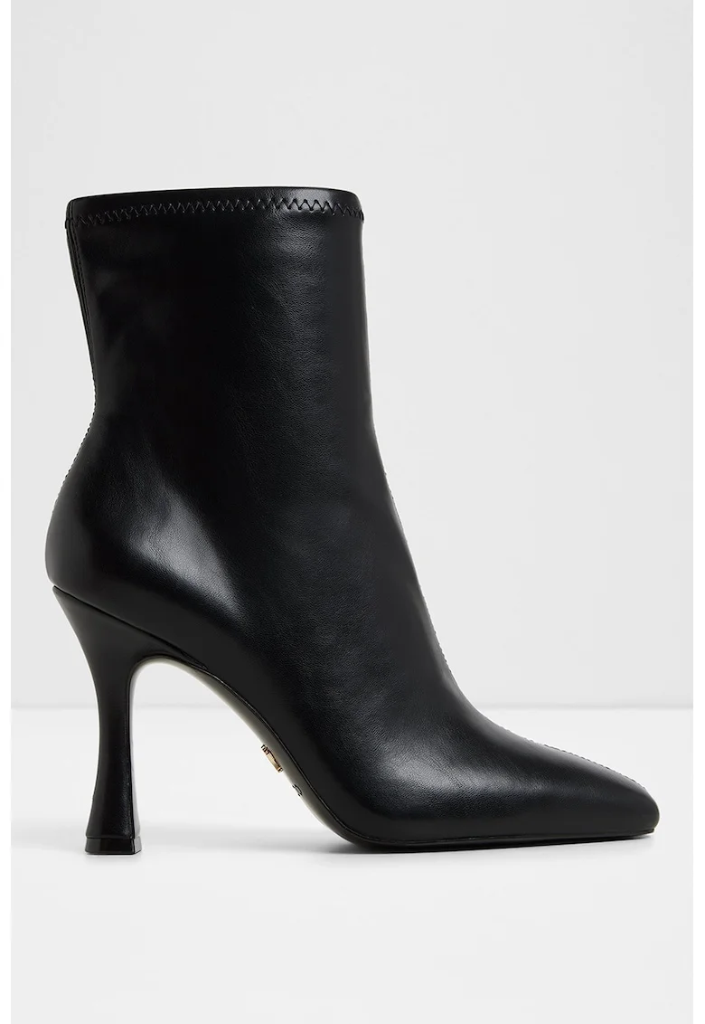 Botine din piele ecologica Ranabelila, Negru