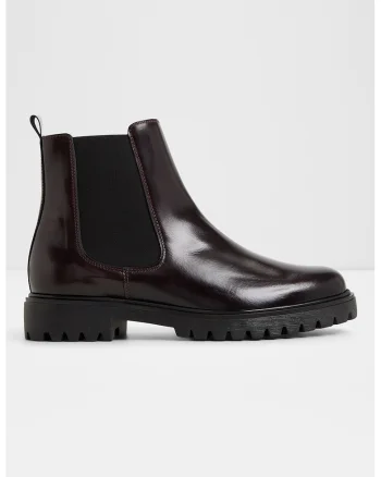 Ghete Chelsea din piele Adalitlan, Maro cognac
