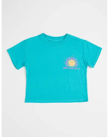Tricou cu imprimeu grafic, Verde persan