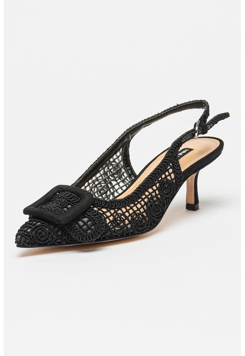 Pantofi cu toc kitten Nolla, Negru
