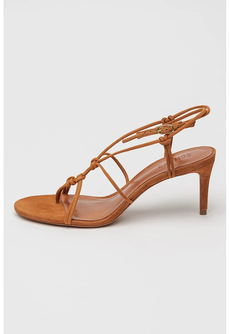 Sandale din piele Abria, Caramel