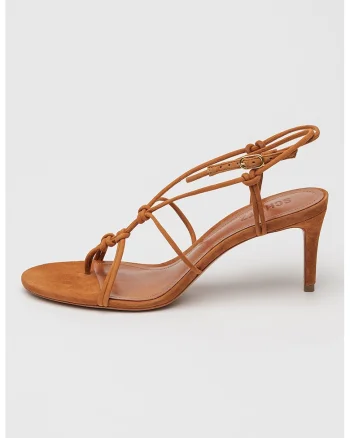 Sandale din piele Abria, Caramel