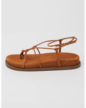 Sandale din piele Calabria, Caramel