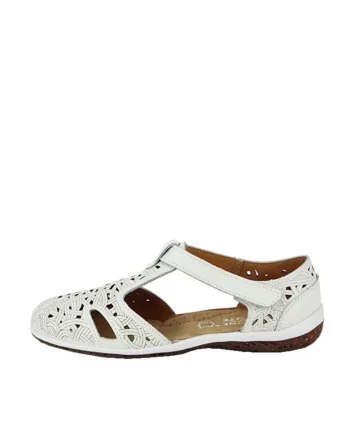 Balerini albi din piele naturala CXWL2118 M5 14833, Alb