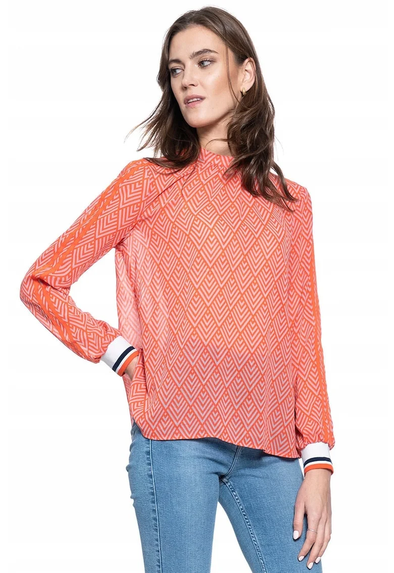 Bluza Dama,  Emily C Sporty, Croi Normal, 100% Bumbac, Fara Inchidere, Maneci Lungi, Marime S, Portocalie